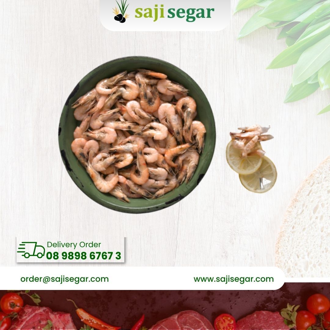 Udang Pancet Sz 20 Jumbo / Tiger Black Shrimp Fresh / Udang Windu Seafood - 500gr